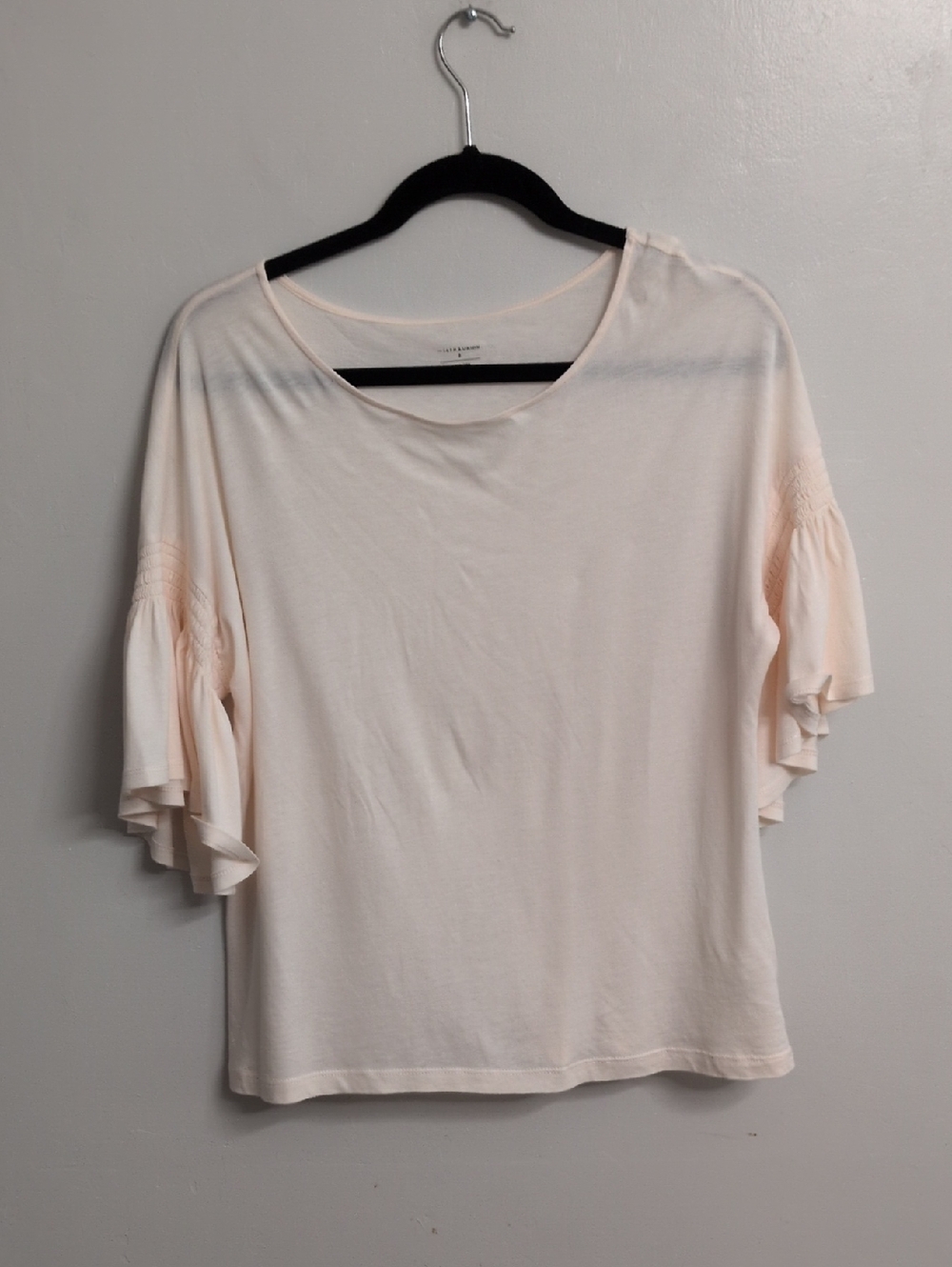 14rh And Union Soft Ruffled Sleeve Tee